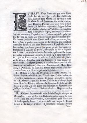 Alvara de Lei por que Vossa Magestade ha por bem que da Promulgaçao deste em dia