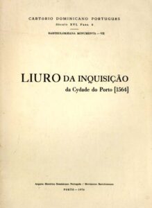 LIVRO DA INQUISIÇAO DA CIDADE DO PORTO
