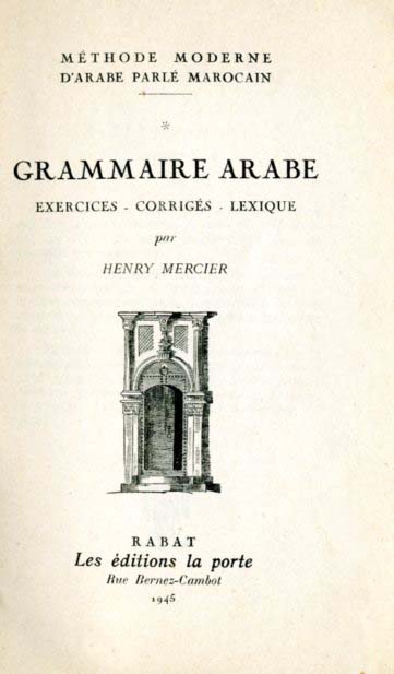 GRAMMAIRE ARABE