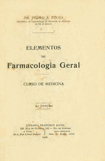ELEMENTOS DE FARMACOLOGIA GERAL