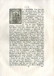Alvara em que Vossa Magestade reprovando e corrigindo os abusos irregularidades