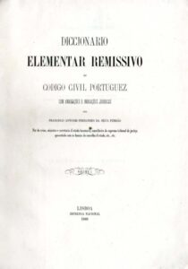 DICIONARIO ELEMENTAR REMISSIVO AO CODIGO CIVIL PORTUGUES