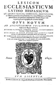LEXICON ECCLESIASTICUM LATINO HISPANICUM