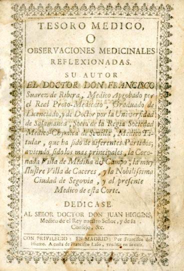 TESORO MEDICO O OBSERVACIONES MEDICINALES REFLEXIONADAS