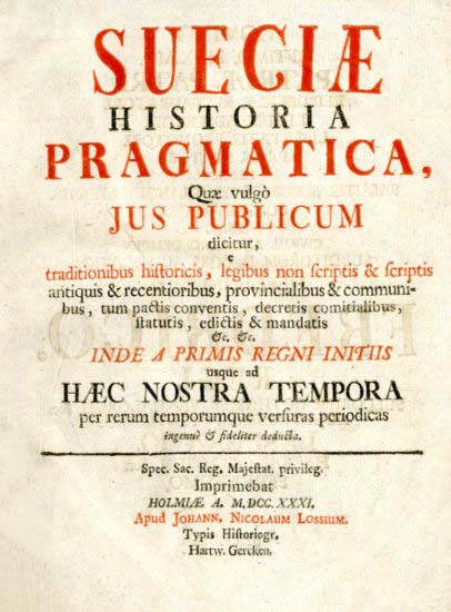 SUECIAE HISTORIA PRAGMATICA