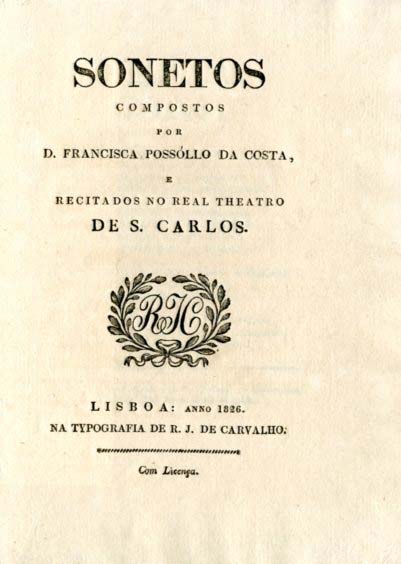 SONETOS COMPOSTOS POR DONA FRANCISCA POSSOLO DA COSTA