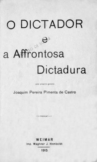 DITADOR E A AFRONTOSA DITADURA