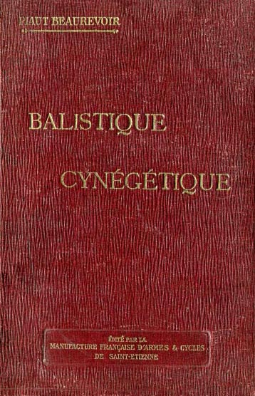 BALISTIQUE CYNEGETIQUE