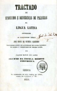 TRATADO DE SINONIMOS E DIFERENÇAS DE PALAVRAS DA LINGUA LATINA