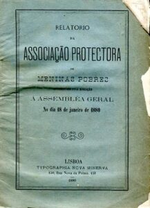 RELATORIO DA ASSOCIAÇAO PROTECTORA DE MENINAS POBRES