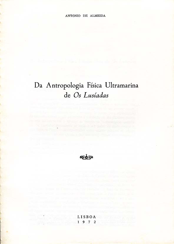 DA ANTROPOLOGIA FISICA ULTRAMARINA DE OS LUSIADAS