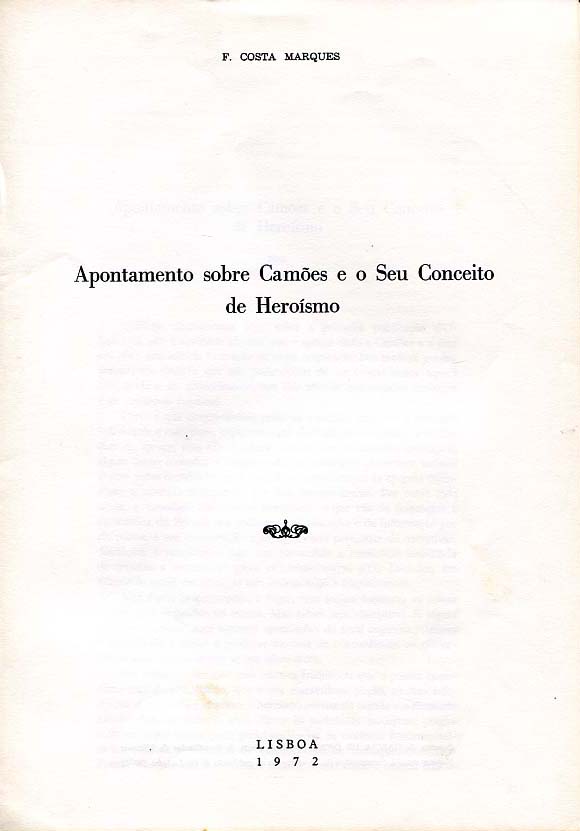 APONTAMENTO SOBRE CAMOES E O SEU CONCEITO DE HEROISMO