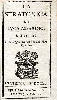 STRATONICA DI LUCA ASSARINO LIBRI TRE