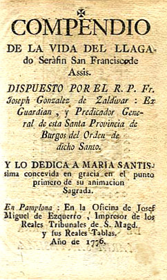 COMPENDIO DE LA VIDA DEL LLAGADO Serafin