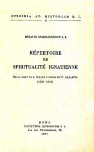 REPERTOIRE DE SPIRITUALITE IGNATIENNE