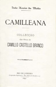 CAMILIANA. Colecçao das Obras de Camilo Castelo Branco