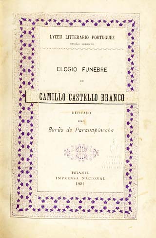 ELOGIO FUNEBRE DE CAMILO CASTELO BRANCO