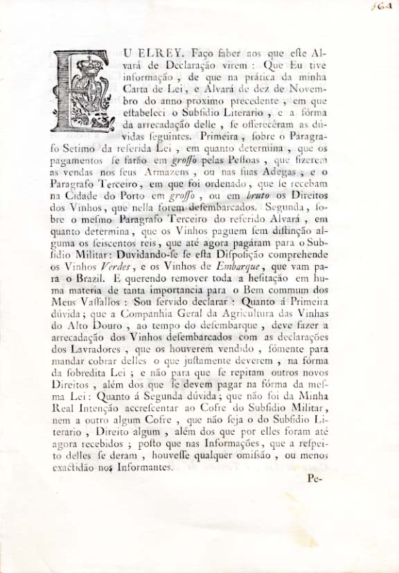 Alvara de Declaraçao dos Paragrafos Setimo da Carta de Lei, e Terceiro do Alvará