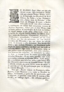 Alvara por que Vossa Magestade ha por bem proibir que nenhum Mestre Pedreiro ou