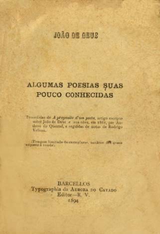 ALGUMAS POESIAS SUAS POUCO CONHECIDAS