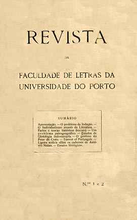 REVISTA DA FACULDADE DE LETRAS DA UNIVERSIDADE DO PORTO