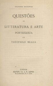 QUESTOES DE LITERATURA E ARTE PORTUGUESA
