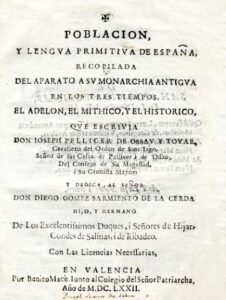 POBLACION Y LENGUA PRIMITIVA DE ESPANA