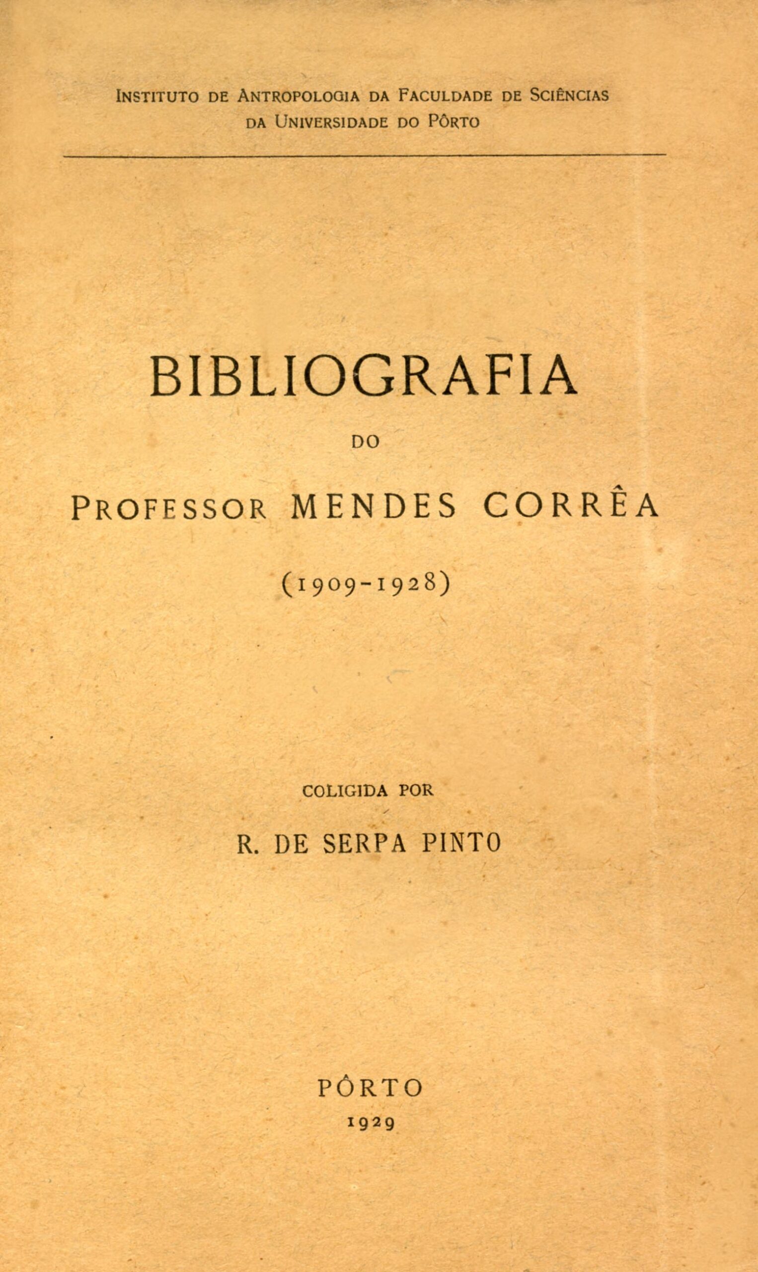 BIBLIOGRAFIA DO PROFESSOR MENDES CORREIA