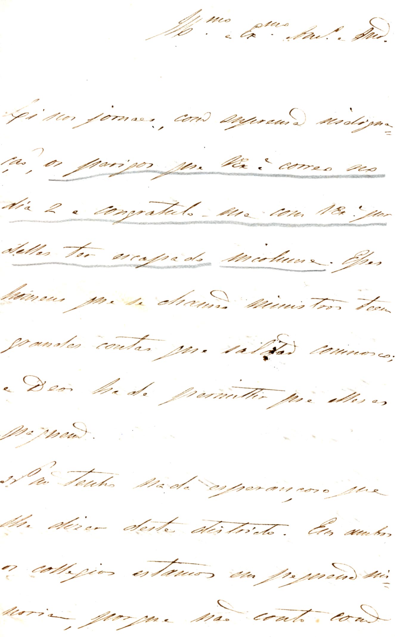 CARTA DATADA DE VIANA A 9 DE NOVEMBRO