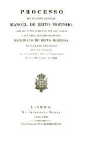PROCESSO DO TENENTE GENERAL MANUEL DE BRITO MOUZINHO