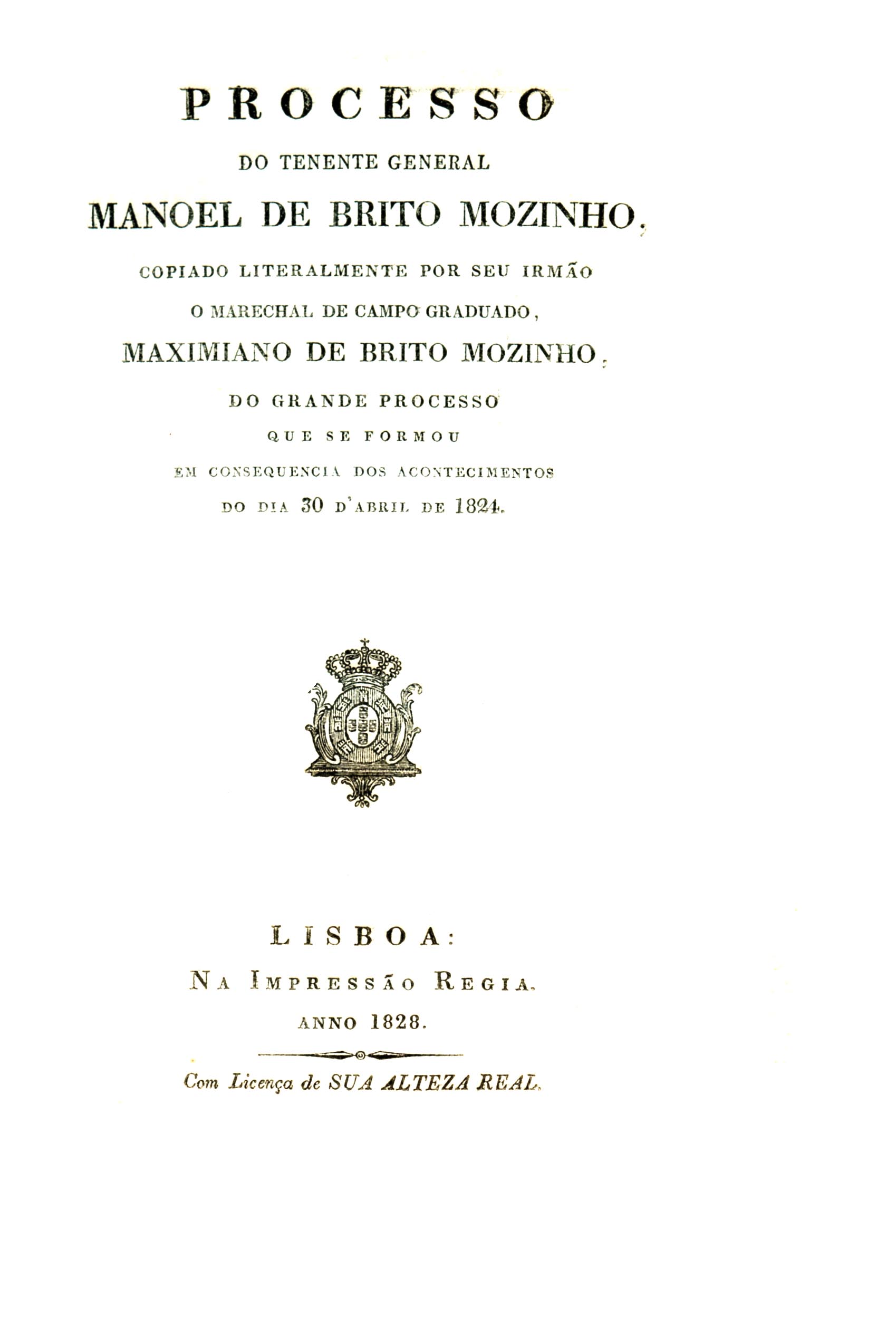 PROCESSO DO TENENTE GENERAL MANUEL DE BRITO MOUZINHO