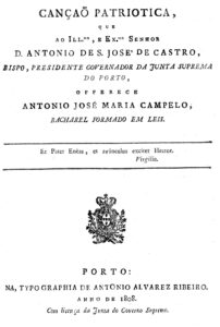 CANÇAO PATRIOTICA QUE AO ILUSTRISSIMO E EXCELENTISSIMO SENHOR D. ANTONIO DE S. JOSE DE CASTRO