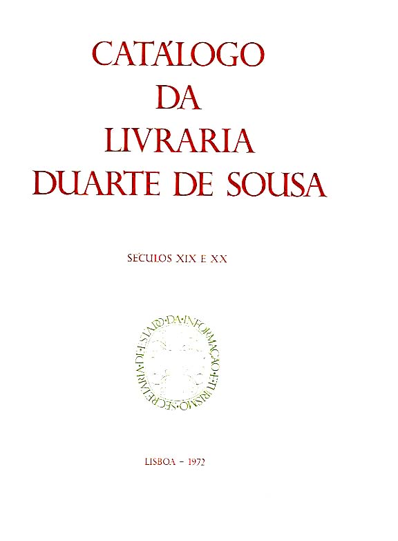 CATALOGO DA LIVRARIA DUARTE DE SOUSA