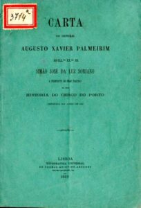 CARTA DO GENERAL AUGUSTO XAVIER PALMEIRIM AO ILL.mo EX.mo SR. SIMÃO JOSÉ DA LUZ SORIANO