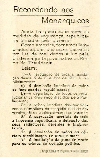 RECORDANDO AOS MONARQUICOS