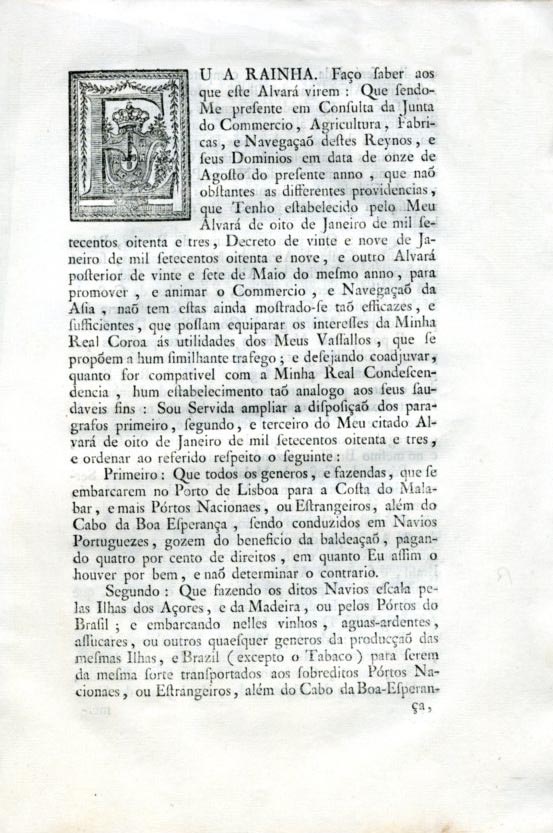 Alvara por que Vossa Magestade ha por bem ampliar os paragrafos primeiro segundo