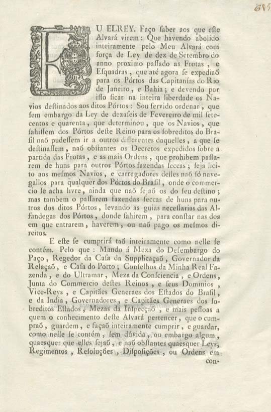 Alvara porque Vossa Magestade ha por bem permitir que sem embargo da Lei de dezasseis de Fevereiro de mil setecentos e quarenta