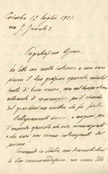 CARTA AUTOGRAFA DIRIGIDA A JOAQUIM MADUREIRA [Braz Burity]