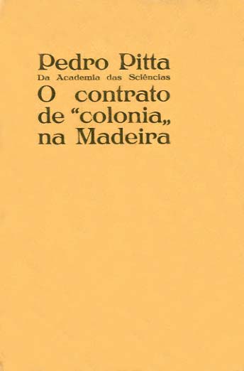 CONTRATO DE COLONIA NA MADEIRA
