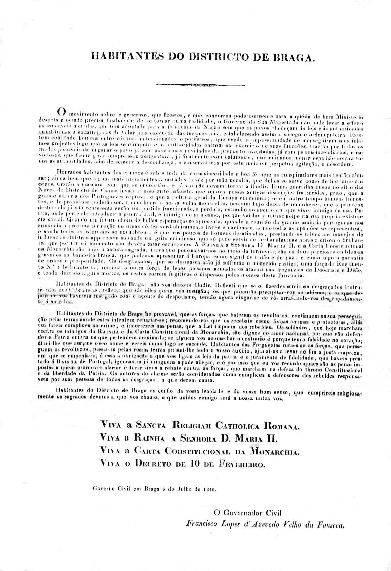 HABITANTES DO DISTRITO DE BRAGA