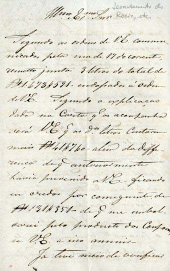 CARTA DATADA: 1846/06/21 (Lisboa)