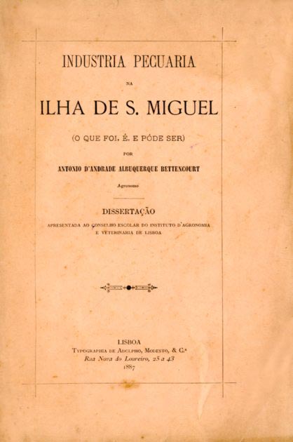INDUSTRIA PECUARIA NA ILHA DE SAO MIGUEL