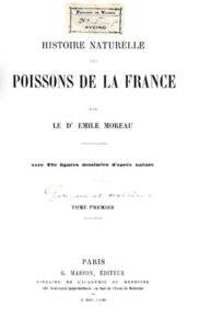 HISTOIRE NATURELLE DES POISSONS DE LA FRANCE
