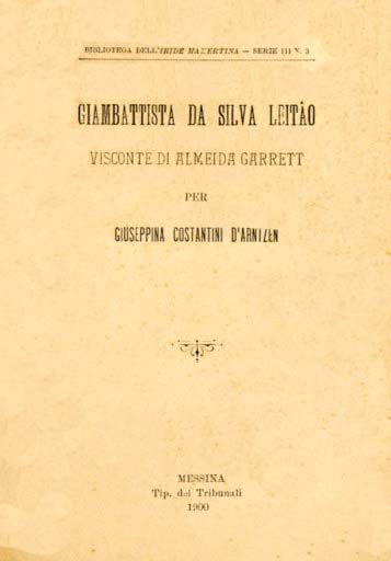 GIAMBATTISTA DA SILVA LEITAO VISCONTE DI ALMEIDA GARRETT