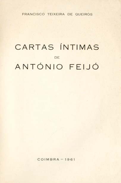 CARTAS INTIMAS DE ANTONIO FEIJO