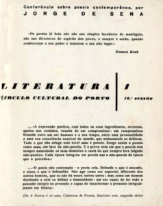 CONFERENCIA SOBRE POESIA CONTEMPORANEA