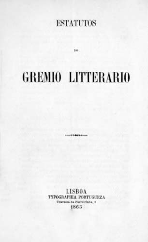 ESTATUTOS DO GREMIO LITERARIO