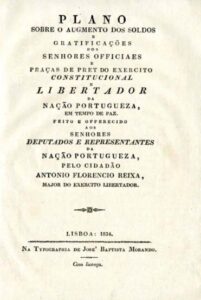 PLANO SOBRE O AUMENTO DOS SOLDOS E GRATIFICAÇOES DOS SENHORES OFICIAIS
