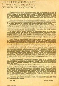 DO SURREALISMO ATE A PRESENÇA DE MARIO CESARINY DE VASCONCELOS