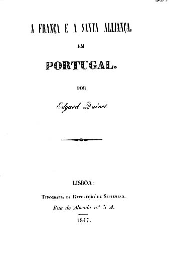FRANÇA E A SANTA ALIANÇA EM PORTUGAL